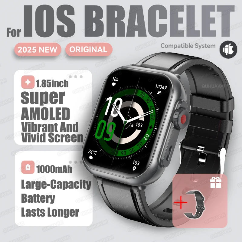 2025 AMOLED 1.85 IP68 Fashion Smart Watch