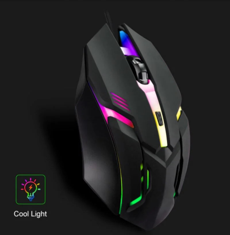 2025 Ergonomic RGB Gaming Mouse - 4 USB Buttons