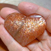 Natural Sunstone Heart Shaped Healing Decoration
