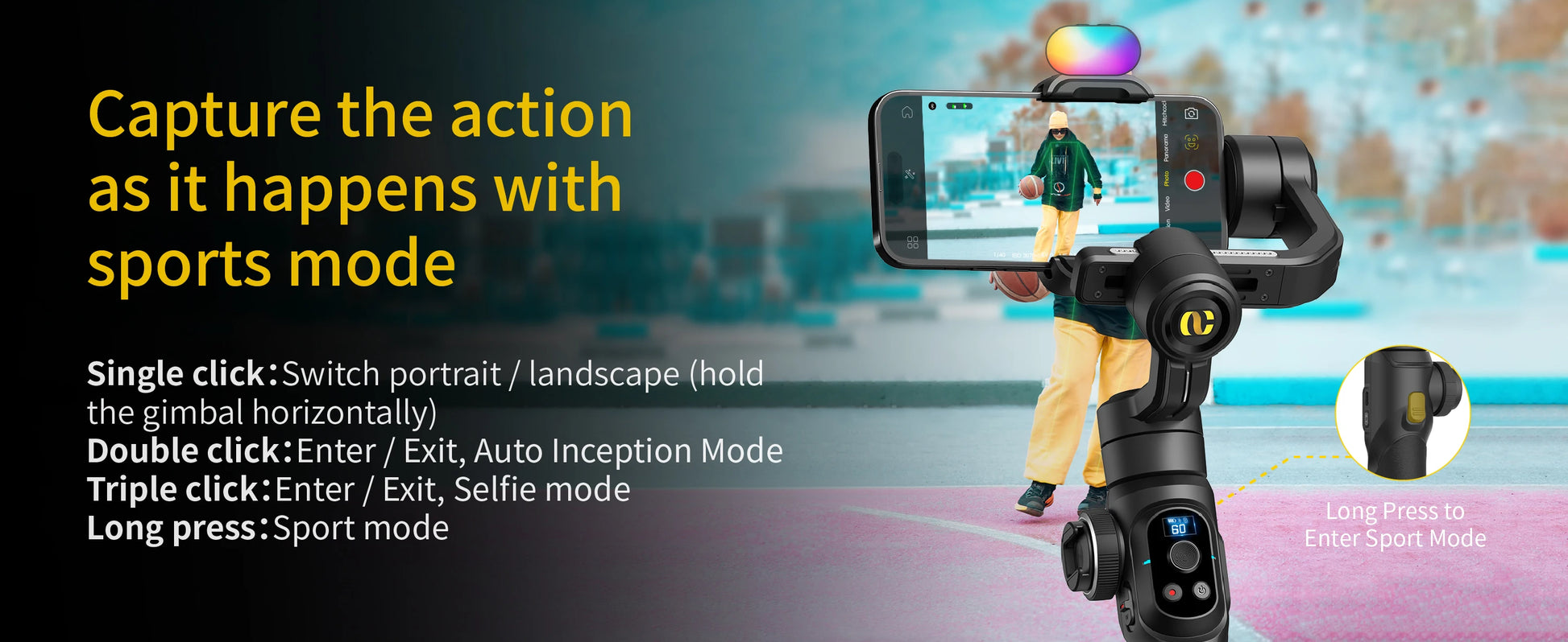 AOCHUAN Smart S2 Kit Professional 3-Axis Handheld Gimbal Stabilizer For IPhone And Android Smartphone Gimbal  Stabilizer shoot - Daisan Mart