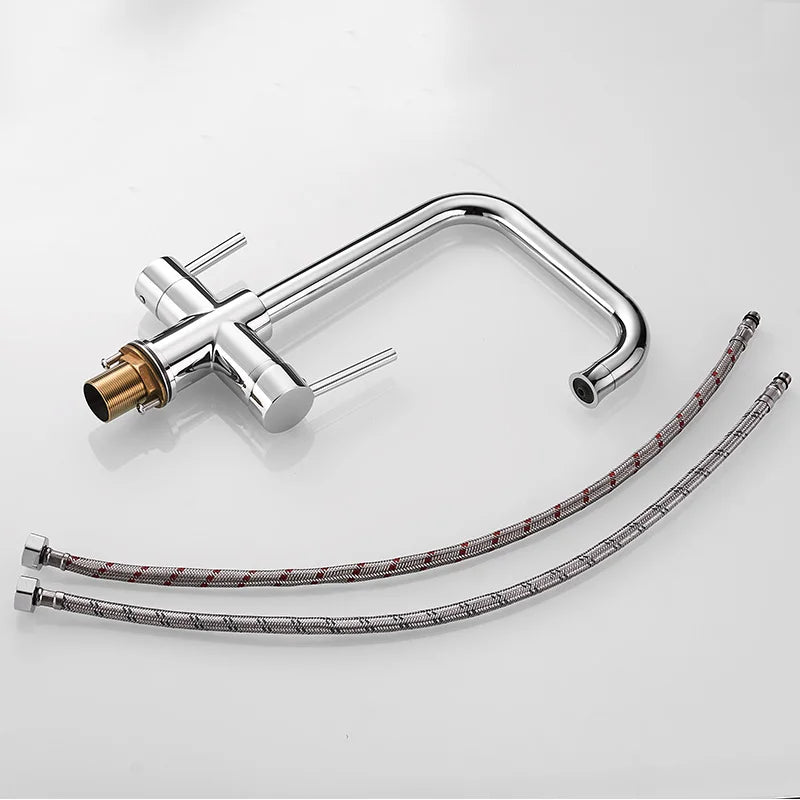 ROVATE Chậu bếp 3 trong 1, Vòi nóng lạnh có lọc nước uống