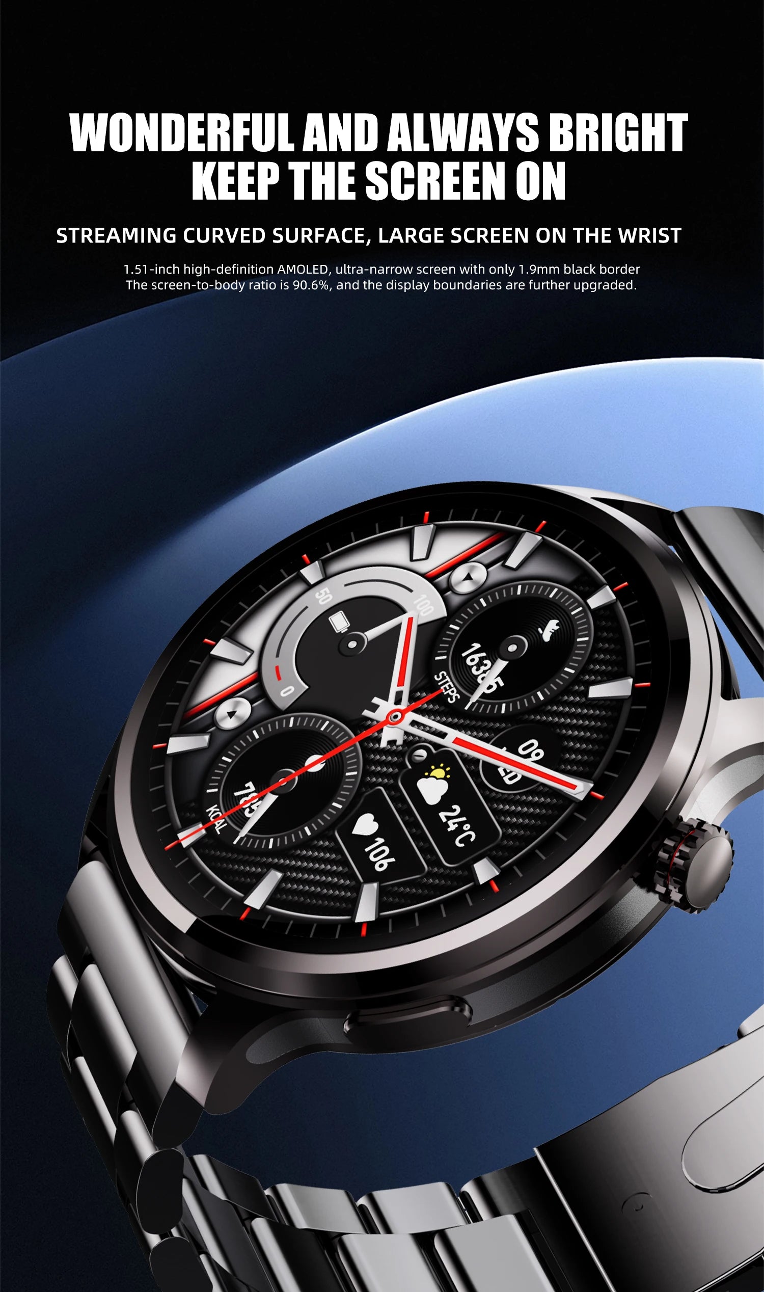 Đồng Hồ Thông Minh SK51: Màn Hình AMOLED, GPS, NFC