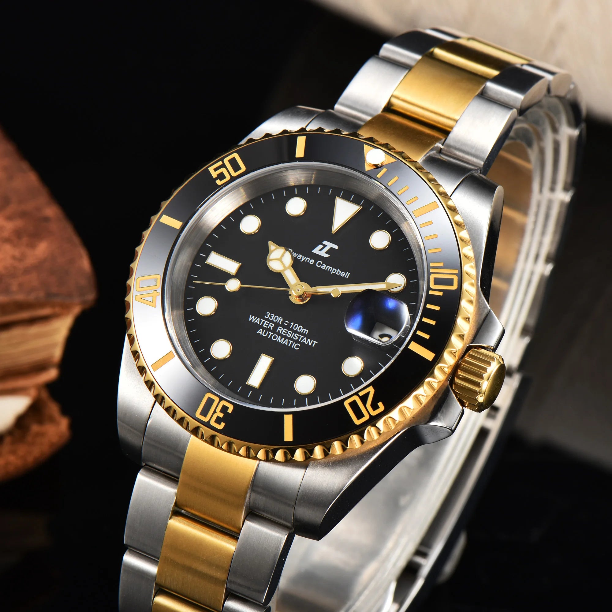 Đồng hồ cơ 40.5mm NH35, kính sapphire chống nước