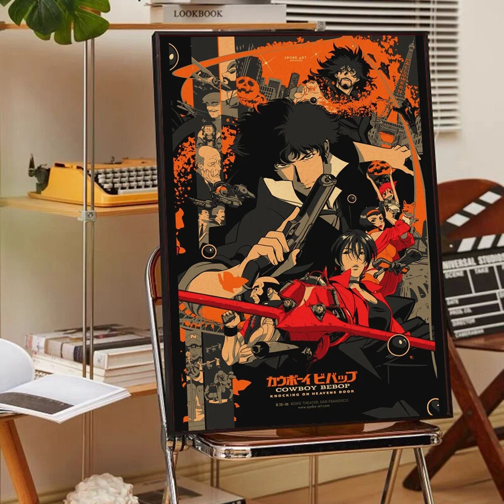 Anime Cowboy Bebop Good Quality Prints and Posters Waterproof Paper Sticker Coffee House Bar Posters Wall Stickers