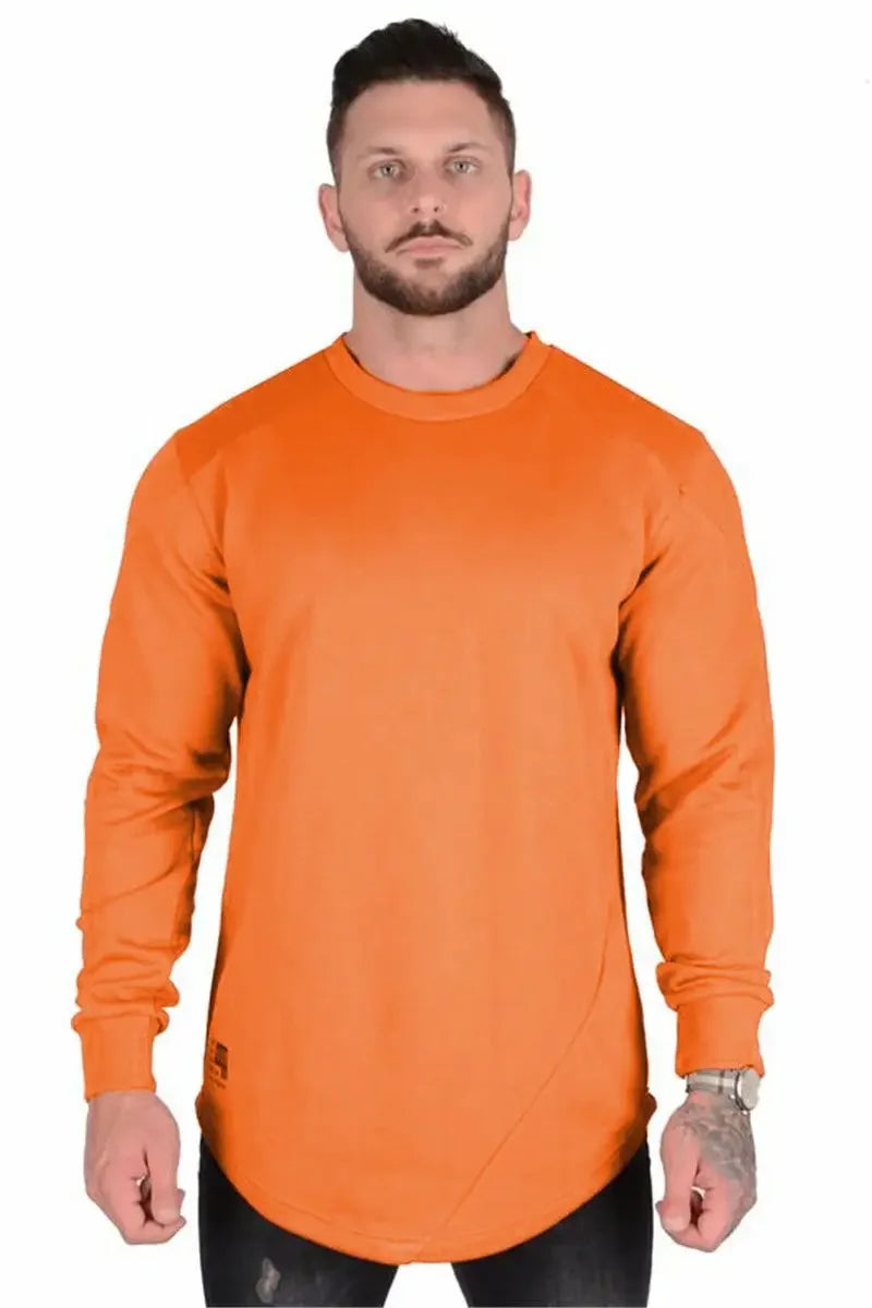 Men's Slim Fit Long Sleeve Gym T-Shirt Fashion 2025