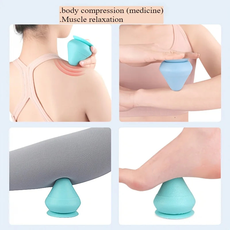 Adsorption Type Fascia Ball Massage Cone Plantar Lumbar Back Shoulder and Neck Whole Body Meridian Points Silicone Fascia Ball