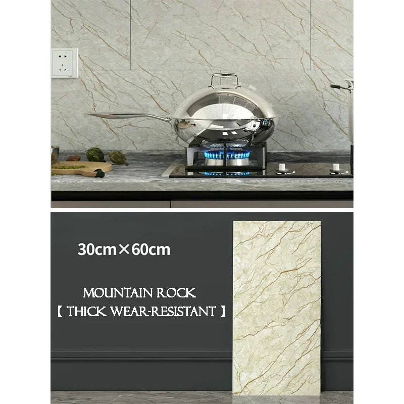 Waterproof Faux Stone Brick Decal Kitchen Wall Stickers 10PCS