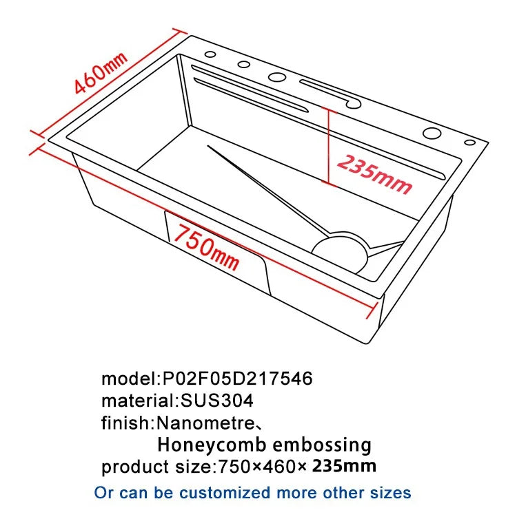 Smart Black LED Multi-Function 304 Stainless Steel Sink