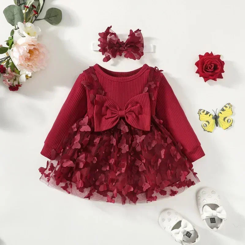 Baby Girl Spring Autumn Butterfly Princess Dress