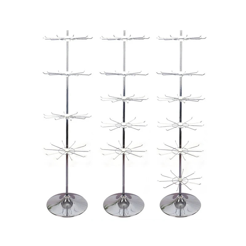Silver Rotating Shelf for Displaying Jewelry &amp; Accessories 50cm