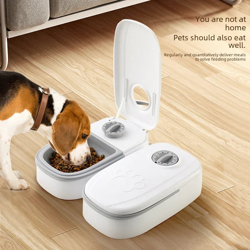 Pet Bowl Smart Timed Cat Feeder Quantitative Wet and Dry Food Single Meal Separation Home Use Automatic Feeding for Dogs & Cats - Daisan Mart