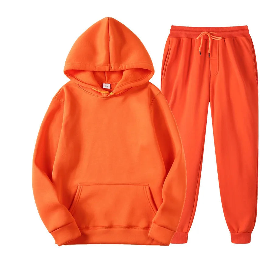 Unisex Fall Winter Outfit: Hoodie &amp; Streetwear Pants
