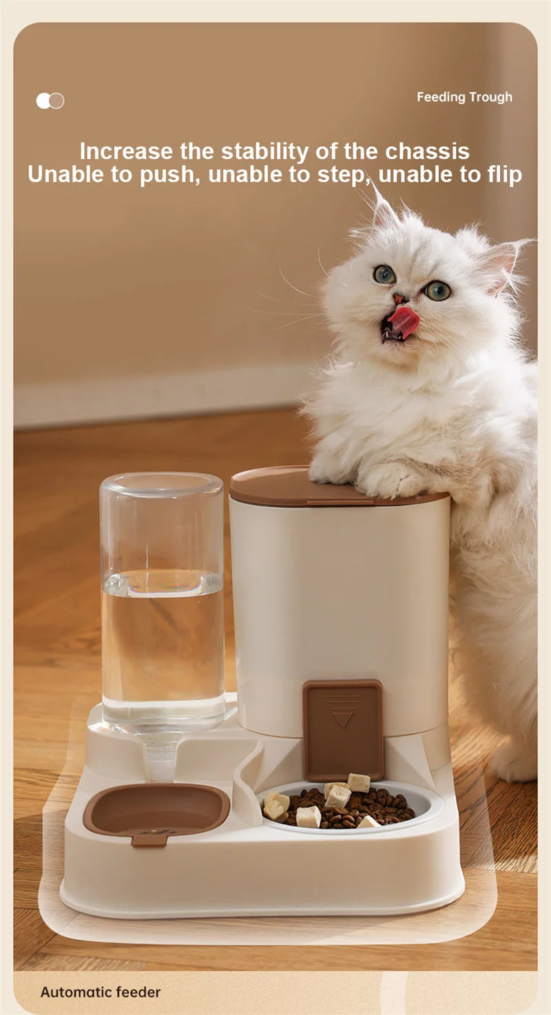 Pet Cat Automatic Feeder, Water Dispenser, Large Capacity Dry Wet Separation Food Container, Pet Supplies - Daisan Mart