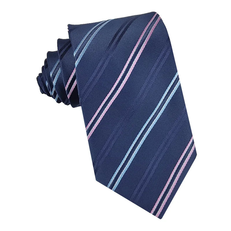 Cà vạt lụa sọc xanh dương nam - Thiết kế mới nhất