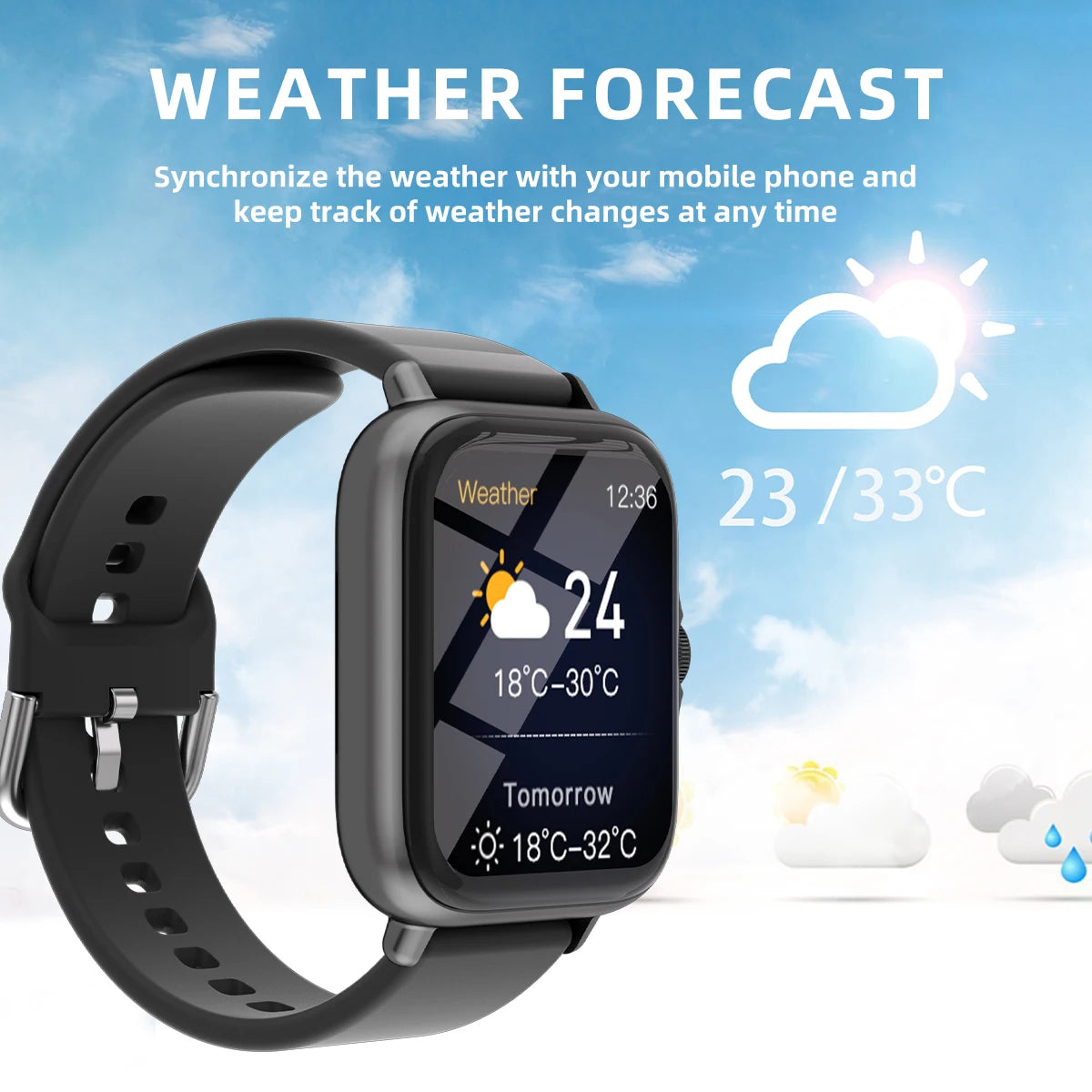1.83'' smart watch waterproof, calling, sports