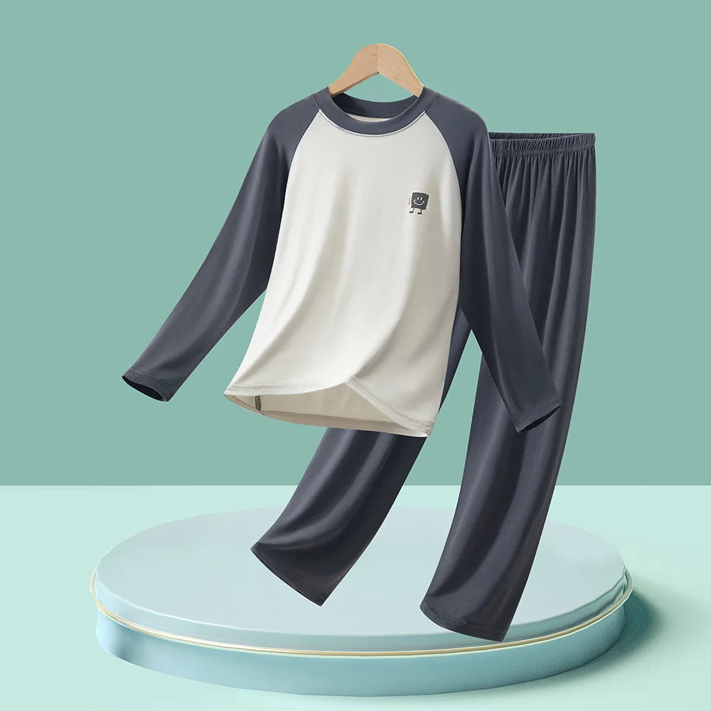 Soft and Cute Modal Fall Winter Children's Pajamas Set