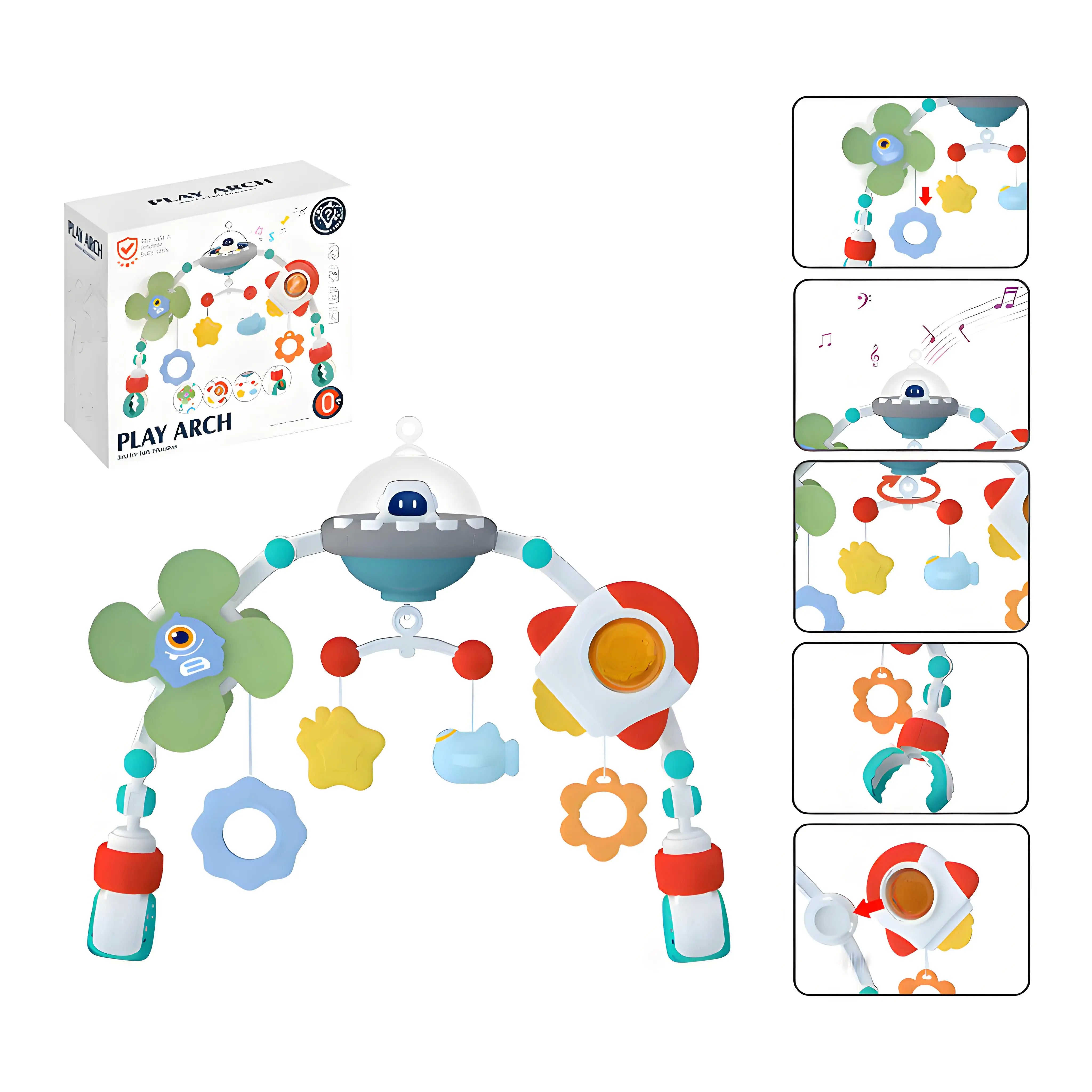 Đồ Chơi Vòm Xe Đẩy & Cũi Treo Nhạc Kích Thích Giác Quan