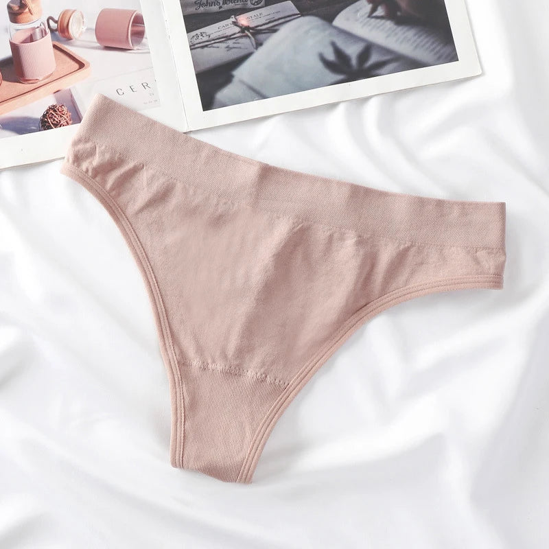 Seamless Thongs Women High Waist Sports Panties Sexy Underwear Ladies Fitness Lingere Pantys Comfortable Women G-string