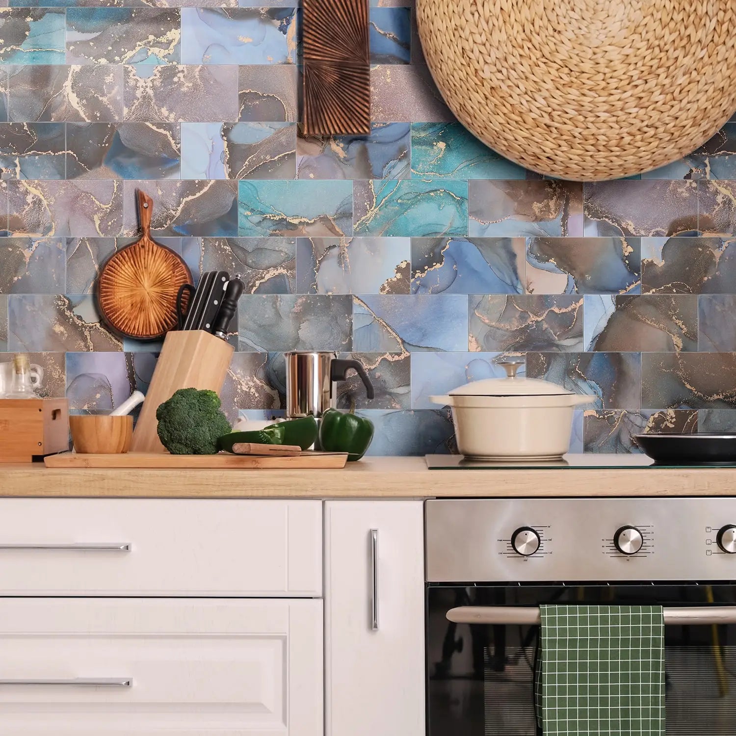 3D Waterproof Brick and Stone Decal Set - Kitchen &amp; Bathroom