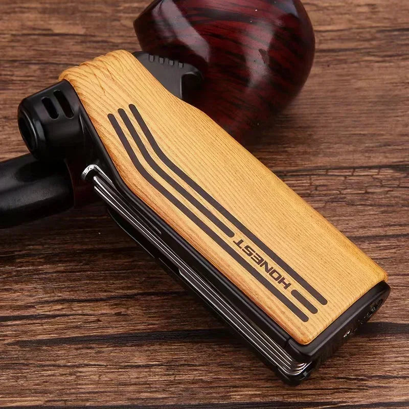 New Multifunctional Special Pipe Machine Oblique Fire Retro Open Fire Lighter Inflatable with Smoke Knife Pressure Stick Scraper - Daisan Mart