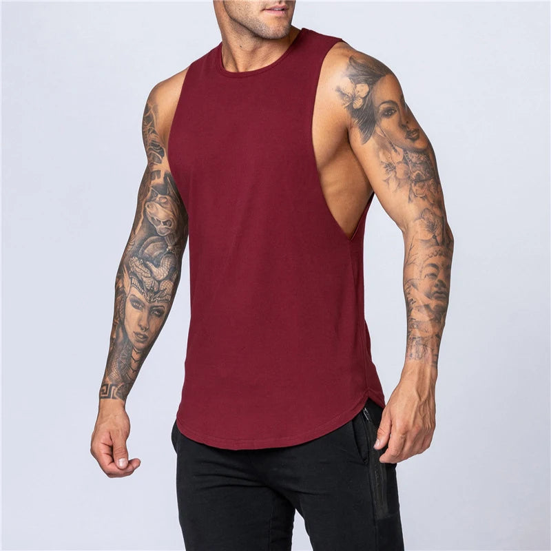 Áo Tank Nam Thoáng Khí Tập Gym Mùa Hè Cotton Bodybuilding