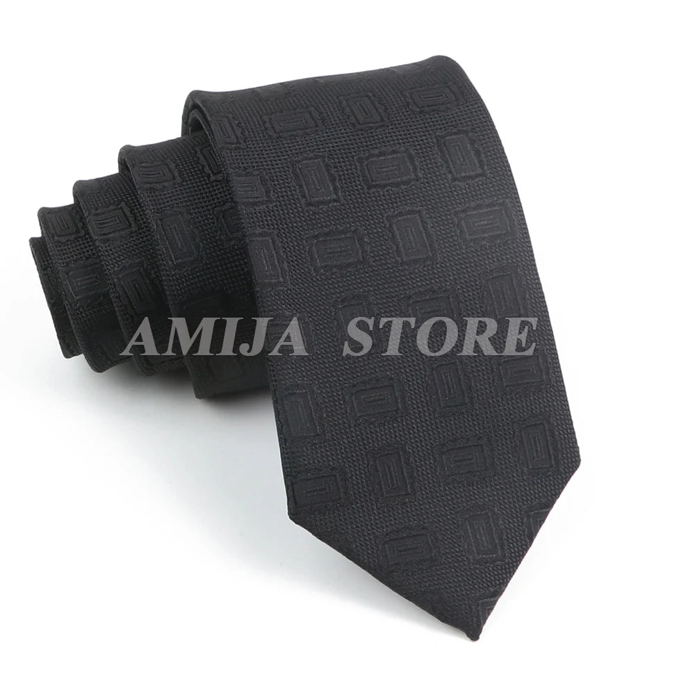 Cà vạt nam cao cấp chấm bi xám 6.5cm thời trang