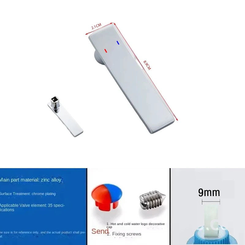 Becola Hot and Cold Faucet Mixing Valve Handle Switch Repair Gland Fittings Mixer Tap Splitter Water Shower Faucet Accessories - Daisan Mart