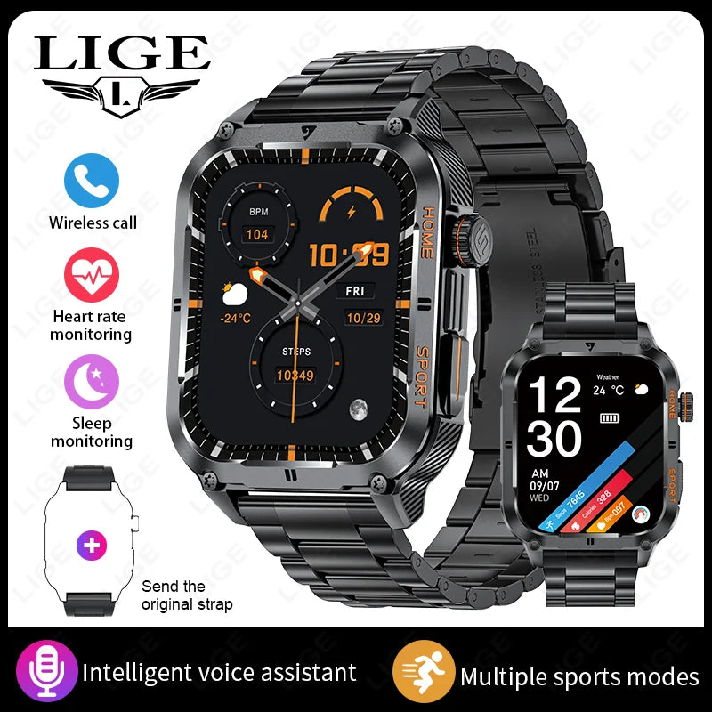 Đồng Hồ Thông Minh LIGE 2.01 Gọi Bluetooth Thể Thao