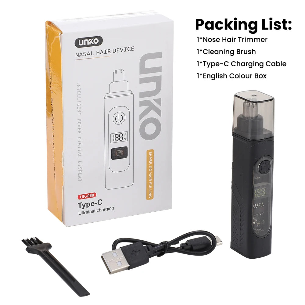 Electric Nose Hair Trimmer For Man Portable Rechargeable Mini Ear Nose Hair Cleaner Trimmer Facial Hair Removal Shaving Machine