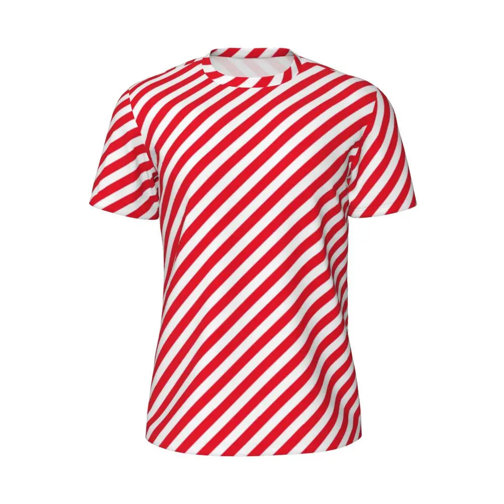 Stylish Mondrian Striped Men's Gym T-Shirt