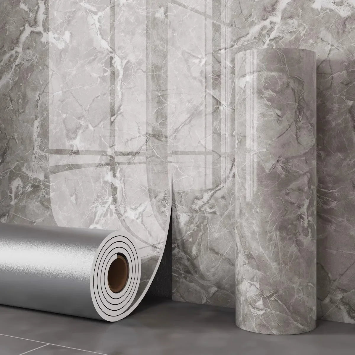 Cover Damaged Wall Self-adhesive Imitation Marble Wallpapers Waterproof Oil Proof Foam Wall Sticker for Bathroom Cabinet Ceiling