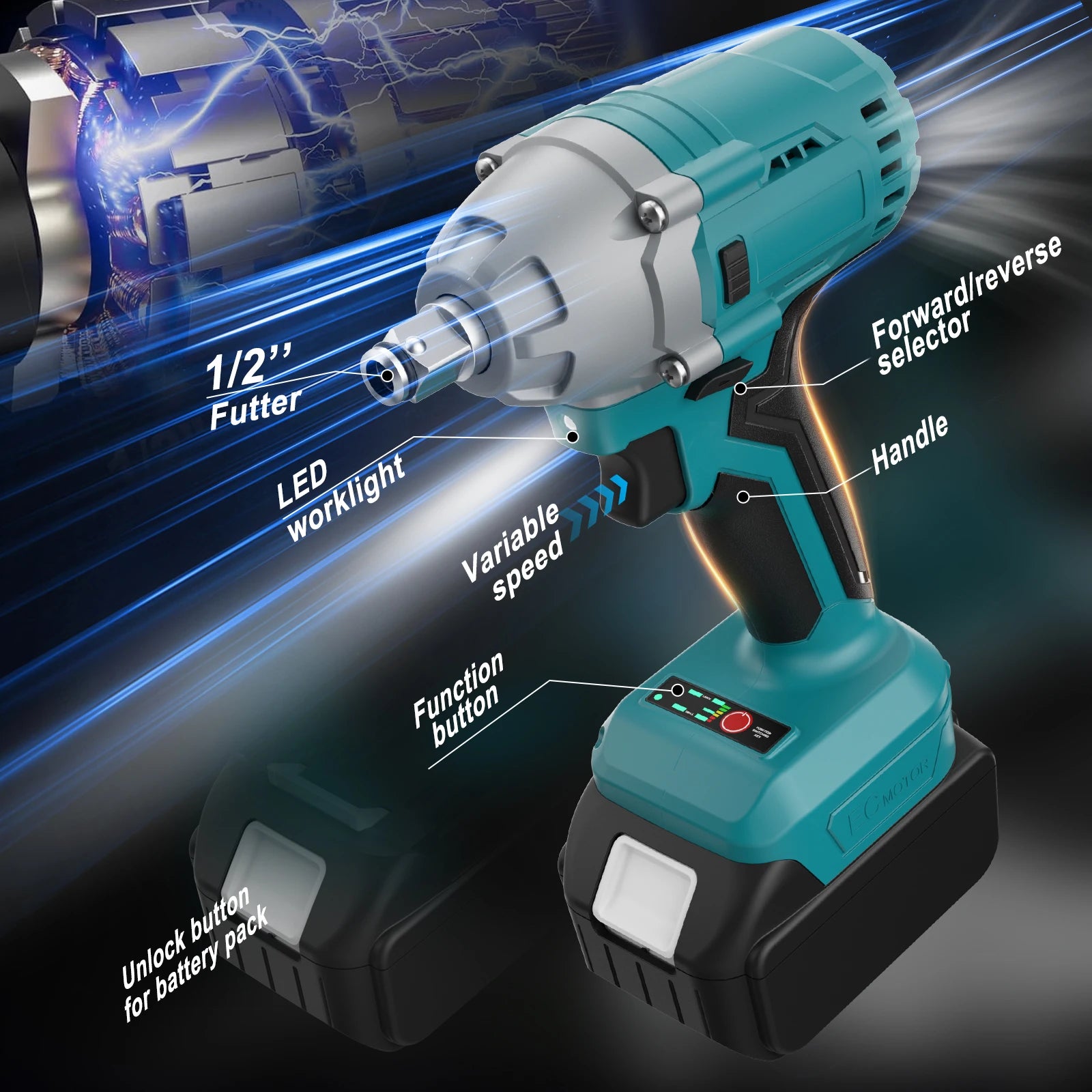 Máy Siết Bu Lông Đa Năng Dùng Pin 18V Cho Makita - Daisan Mart