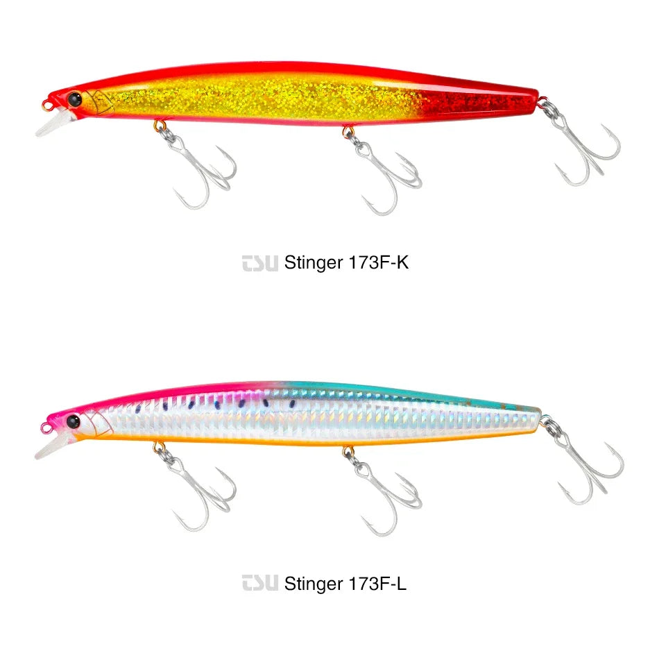 TSURINOYA Shore Fishing STINGER 173F Floating Minnow Silm Fishing Lure 173mm 37.5g Saltwater Hard Plastics Big Game Hard Bait