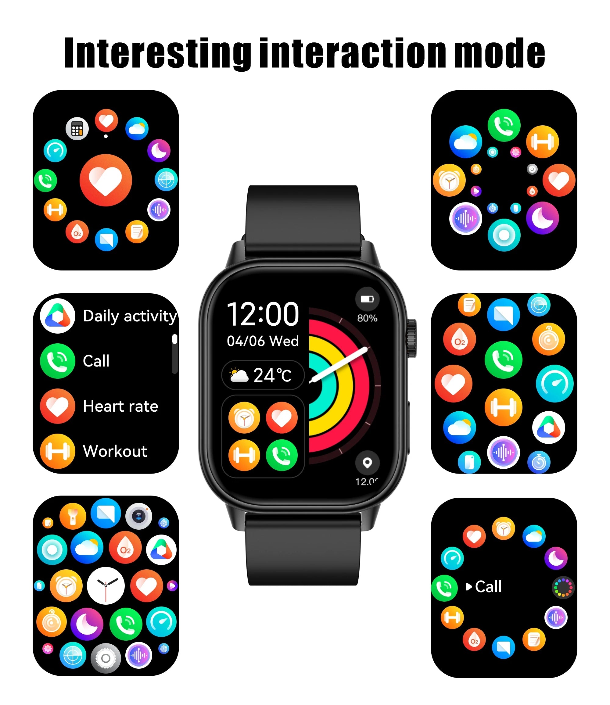 Multi-function AMOLED IP67 Smart Watch for Men and Women