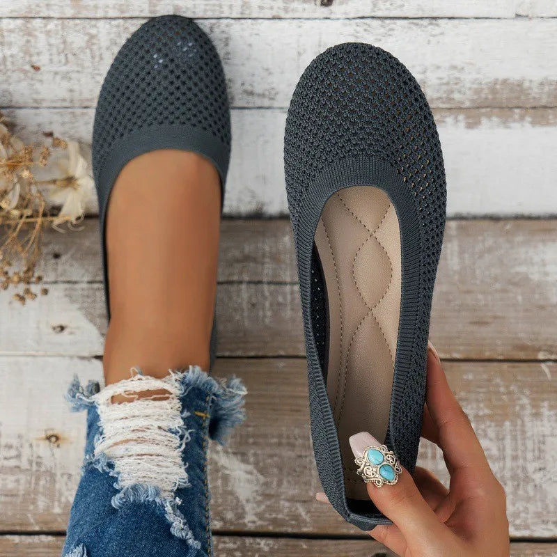 Giày Bệt Nữ Mũi Tròn Êm Ái Thời Trang Năng Động