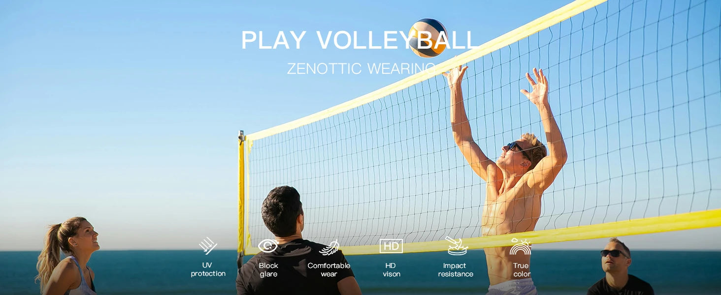 Kính Mát ZENOTTIC Vuông Cổ Điển Chống Tia UV Siêu Nhẹ