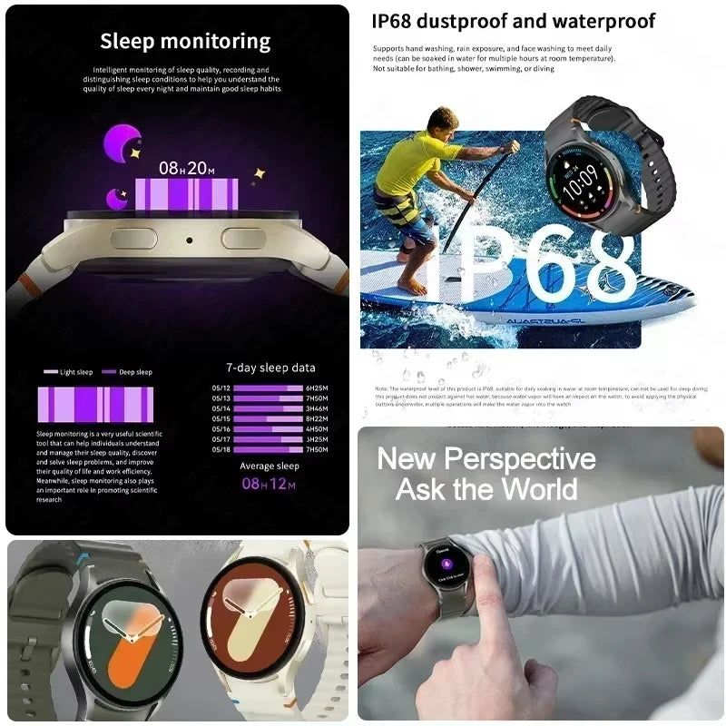 Smartwatch 2025 Chống Nước, Cảm Ứng Siêu Việt