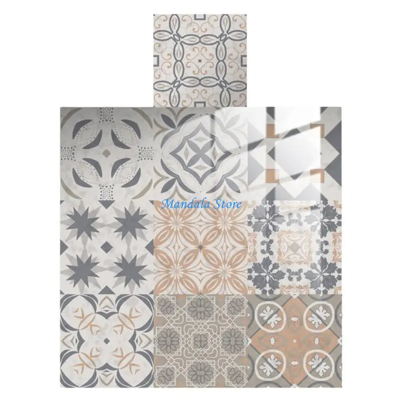 U2JC 10Pcs Moroccans Tile Decal Waterproof SelfAdhesive Sticker for Kitchen Bathroom Wall or Floor Easy Installation and Removal