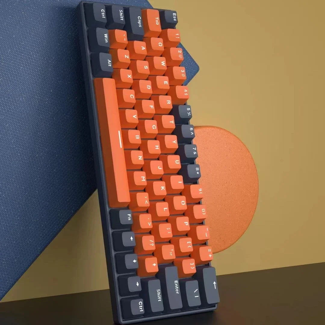 Bàn phím cơ 61 phím RGB Ergonomic cho game thủ