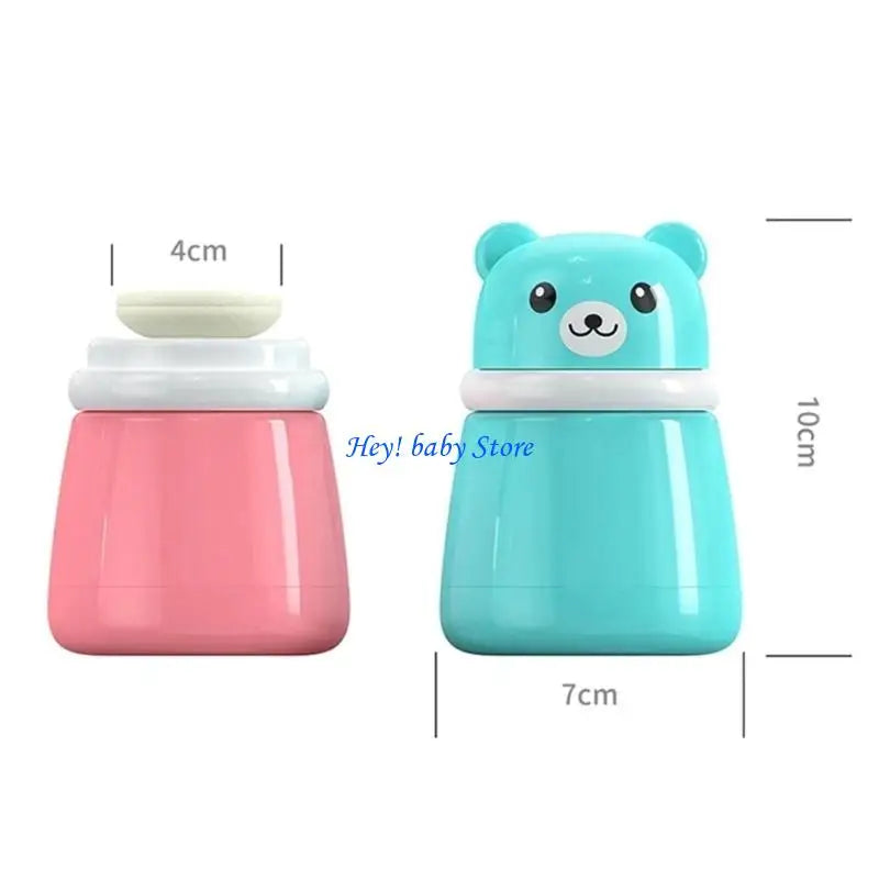 Cute Bear Baby Powder Box For Newborns