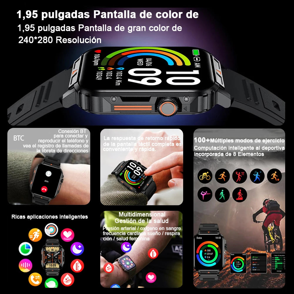 SmartWatch Nam 1.95 - Chống Nước, Gọi Bluetooth