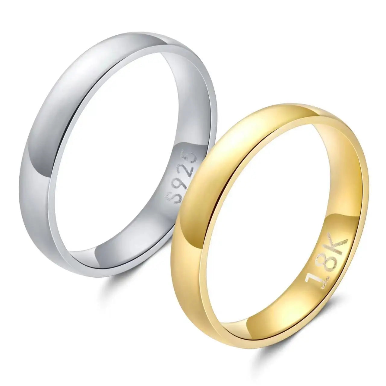 Exquisite Women's Fashion Gold-Plated Couple Wedding Rings