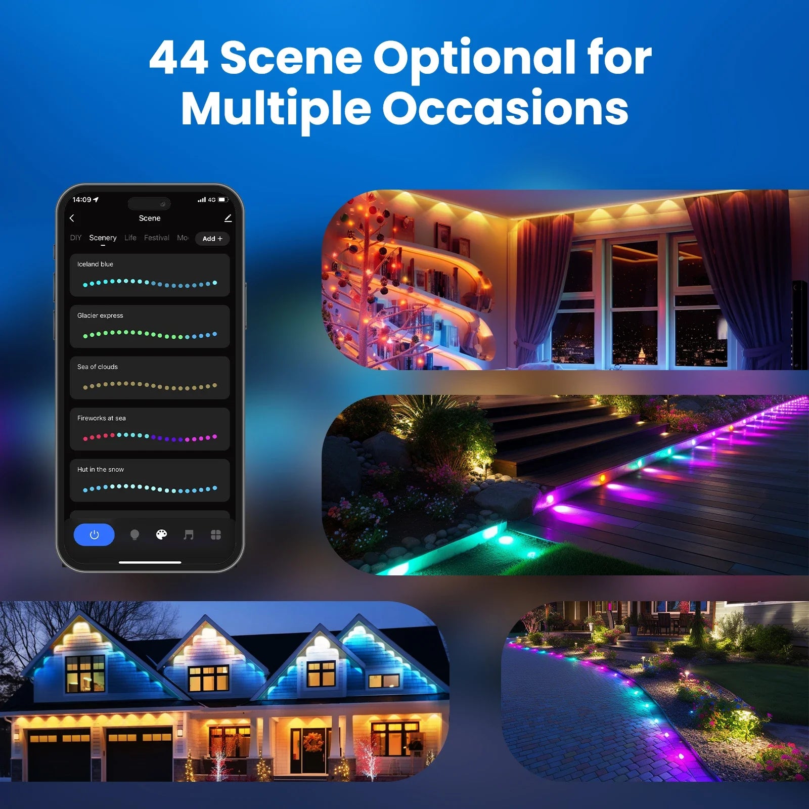 Đèn LED Thông Minh WiFi Ngoài Trời MOES Đổi Màu IP67