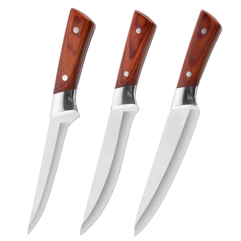 Multi-purpose Stainless Steel Boning Knife for Cutting Meat and Vegetables