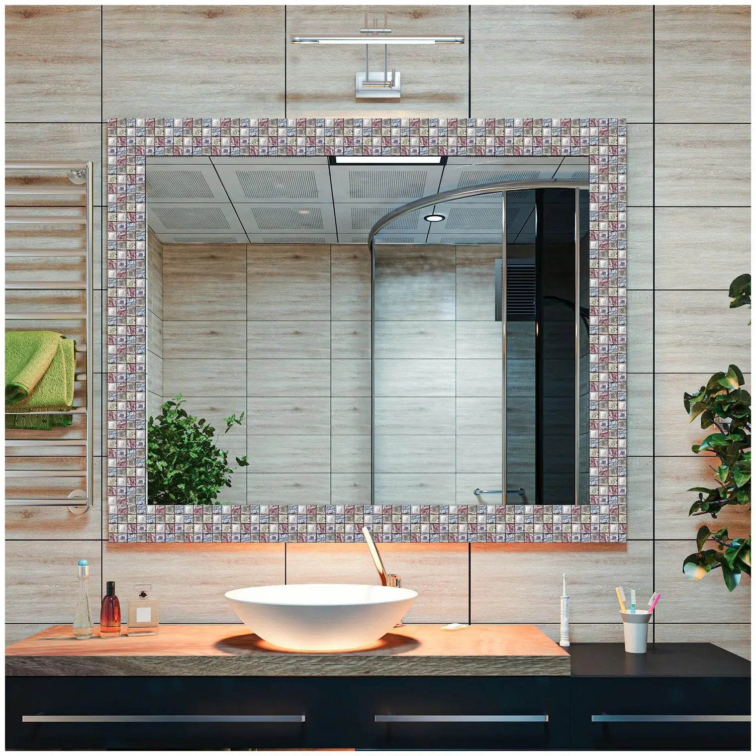10 Waterproof Marble Mosaic Tile Stickers