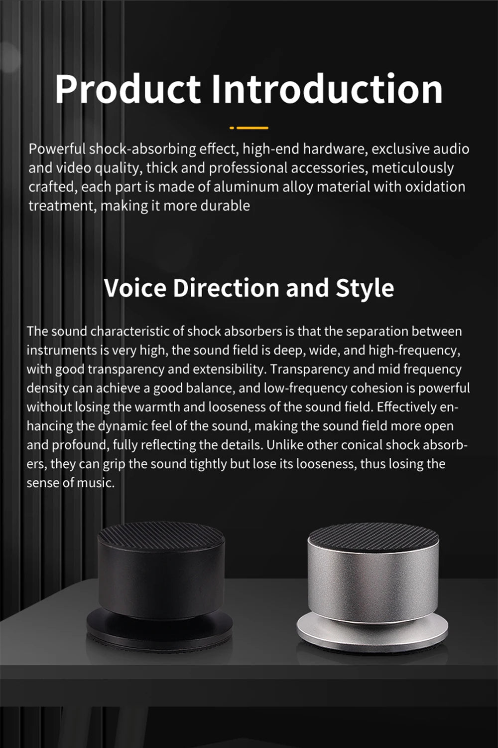 Chân Đế Nhôm Chống Rung Cao Cấp Cho Amply & Loa