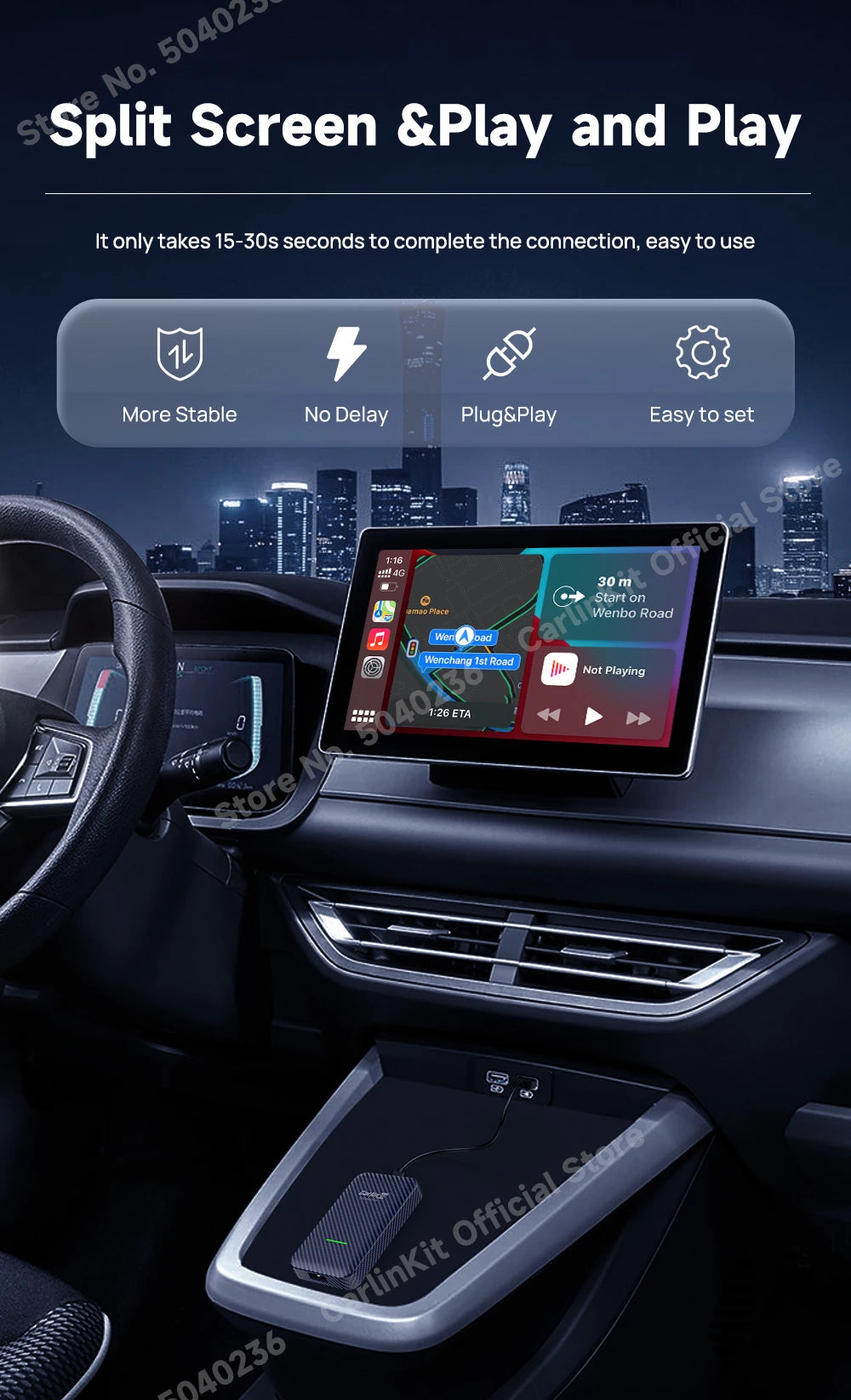 CarlinKit 5.0 4.0 3.0 CarPlay Wireless Dongle Activator Auto-connect For Audi Porshe Benz VW Volvo Toyota Plug&Play MP4 MP5 Play