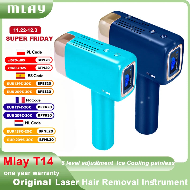 Máy triệt lông lạnh MLAY T14 IPL 3in1 cho nam nữ - Daisan Mart