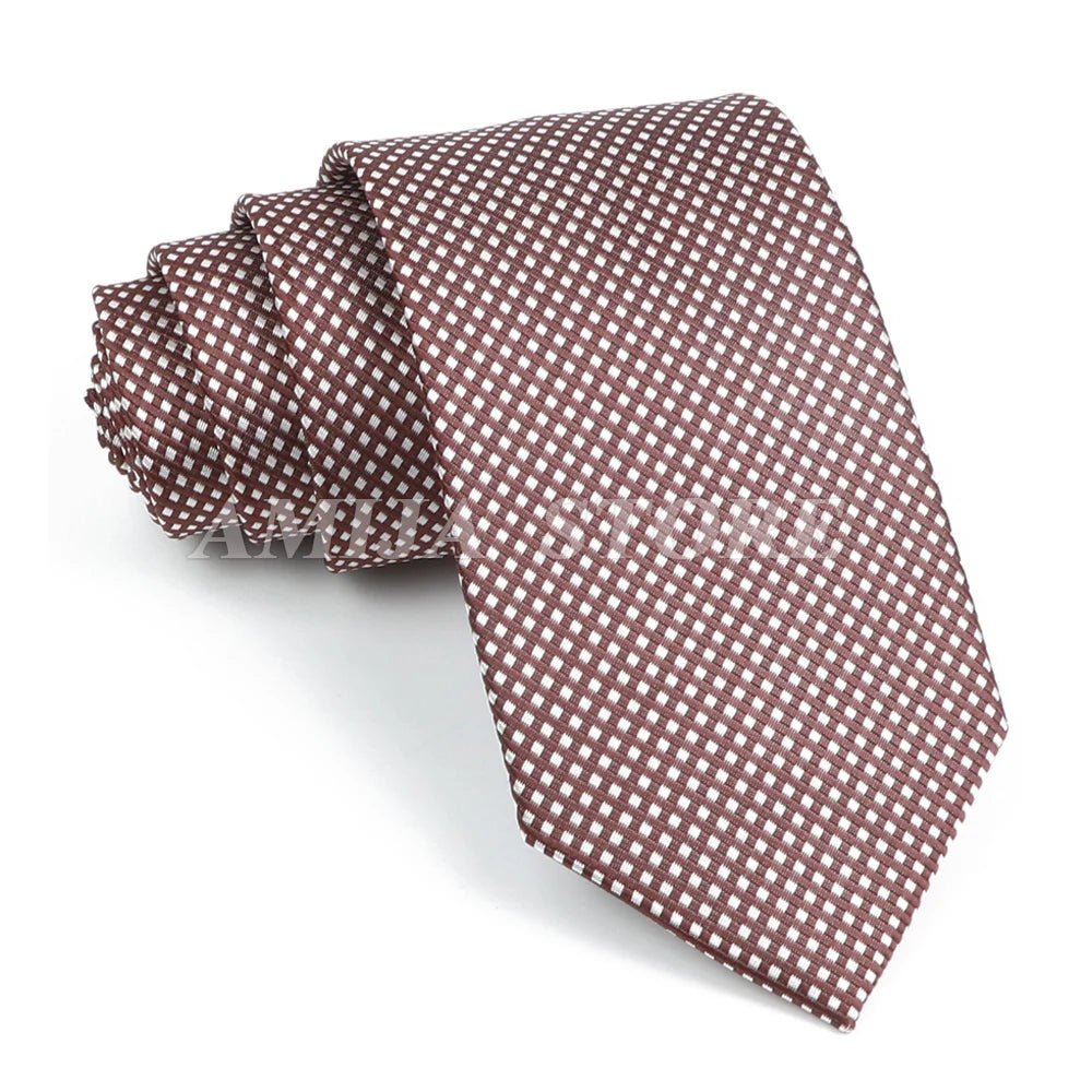 Cà vạt nam cao cấp chấm bi xám 6.5cm thời trang