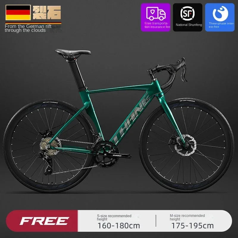 700C curved handle road bicycle 27 speed oil disc brake gravel bike ultralight aluminum alloy frame Road Racing bicicleta aldult - Daisan Mart